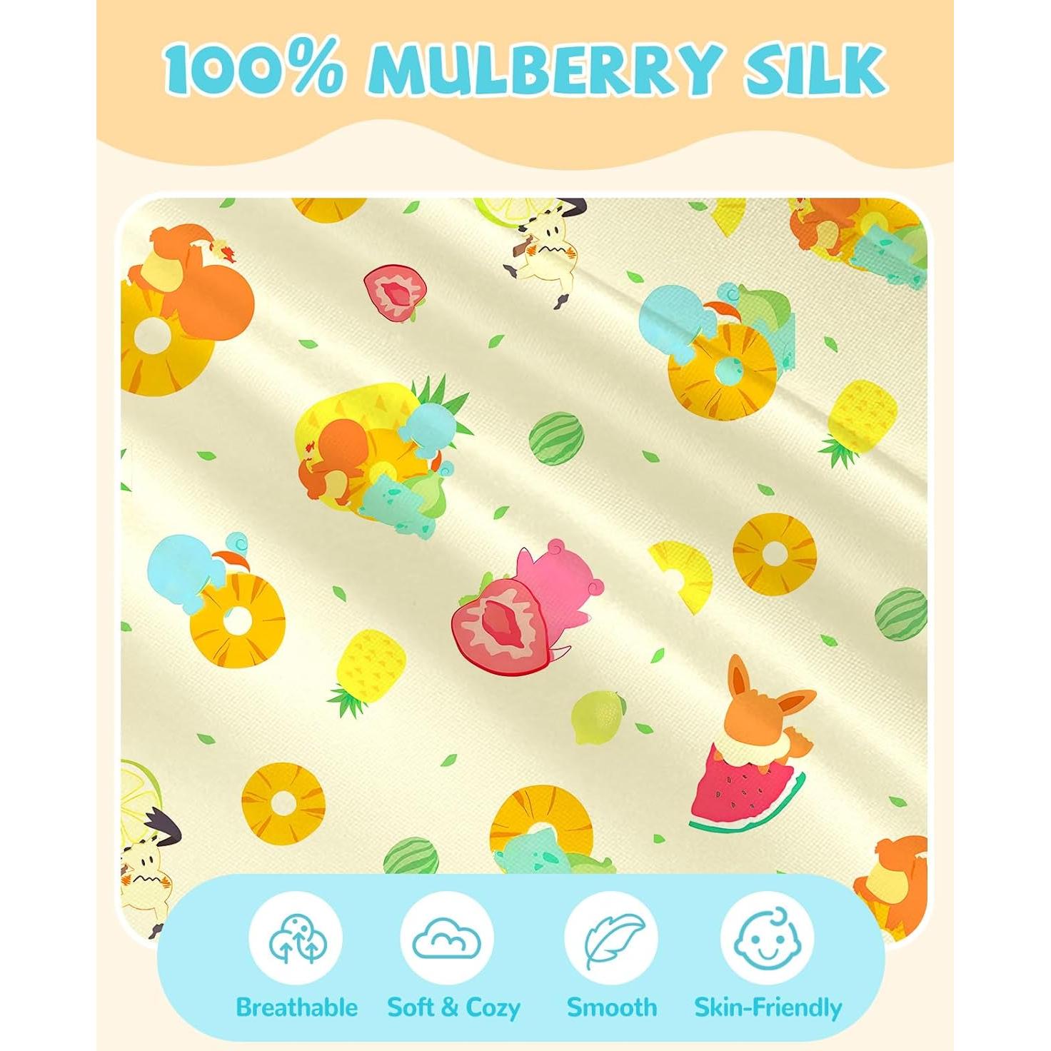 Funda de Almohada de Seda para Niños Miss Adola 50x76 cm Kawaii