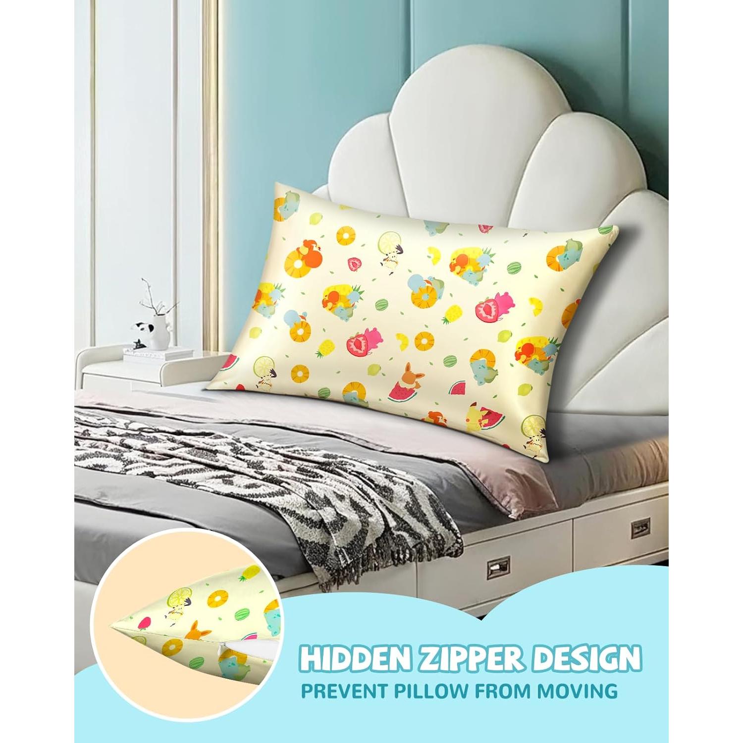 Funda de Almohada de Seda para Niños Miss Adola 50x76 cm Kawaii