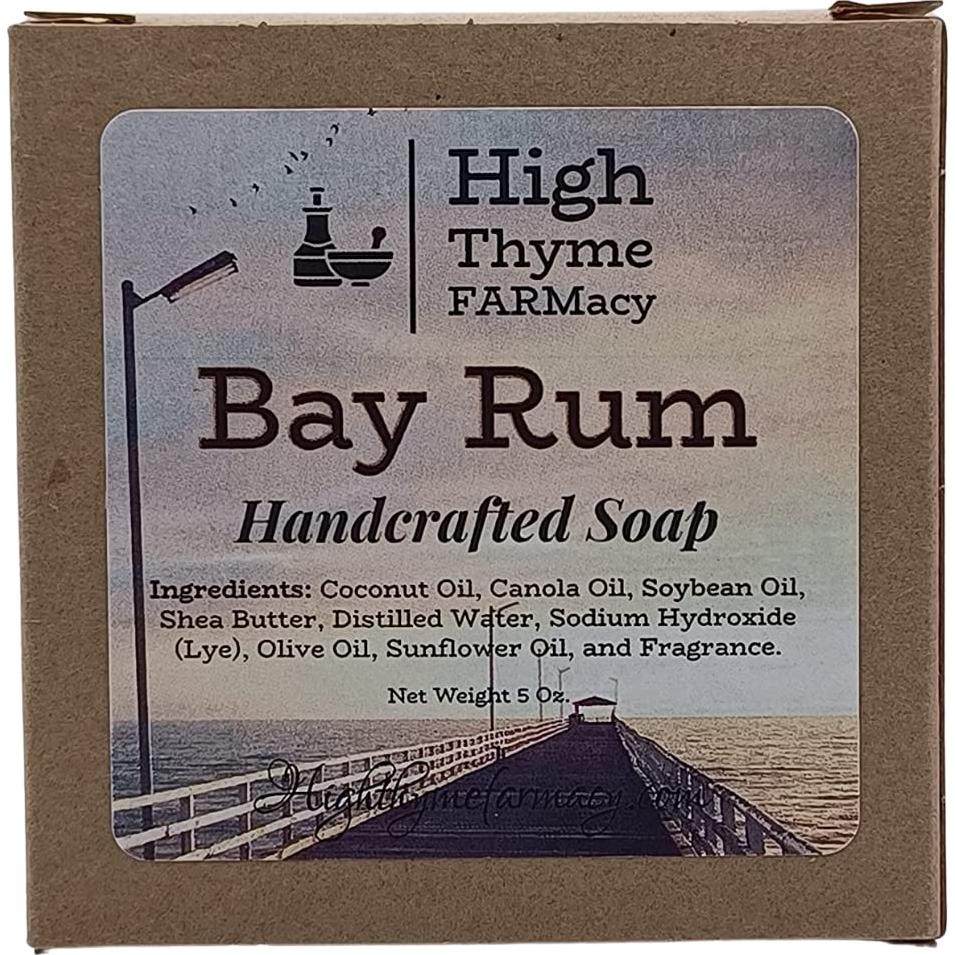 Jabón de Bay Rum High Thyme FARMacy 142g - Vainilla, Clavo, Canela