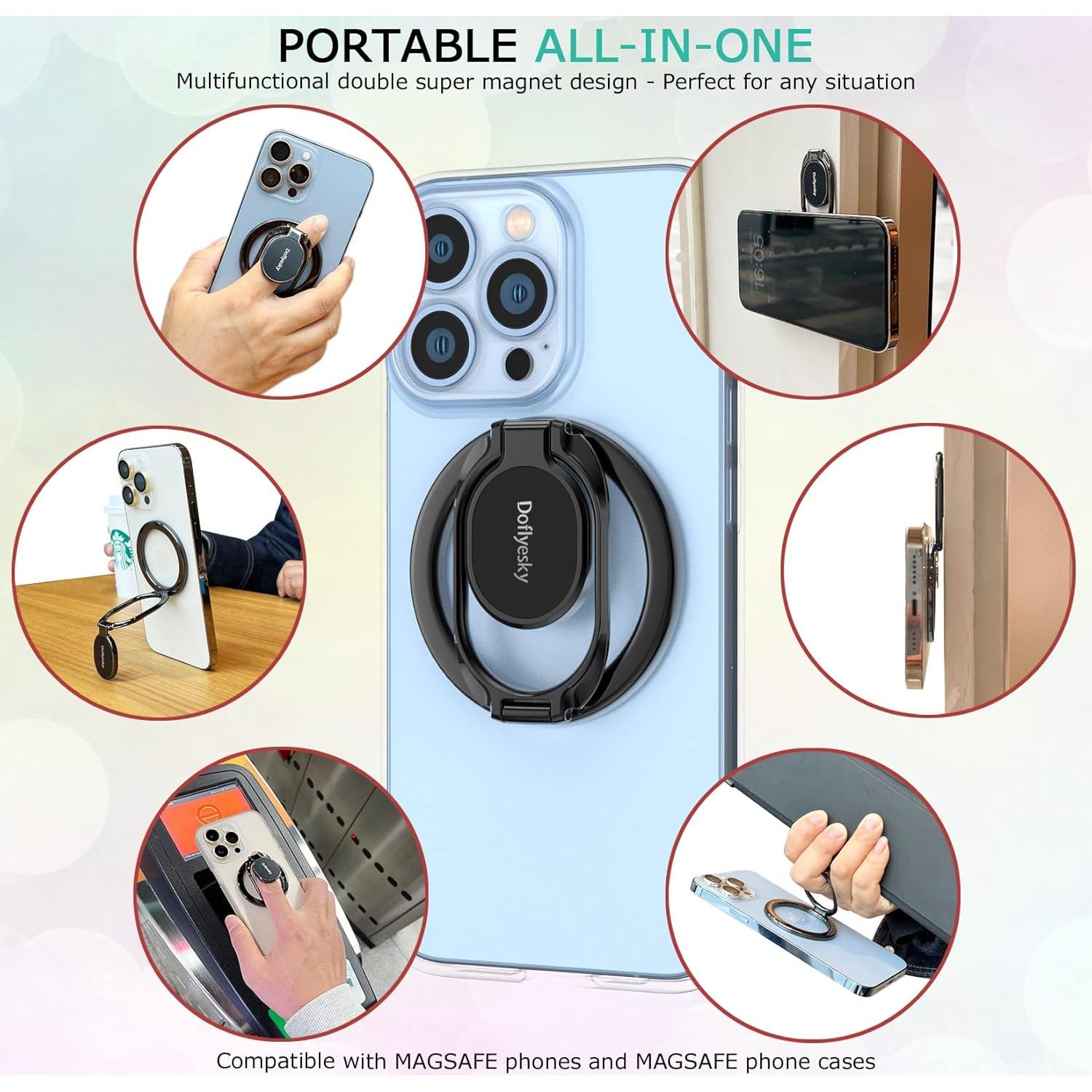 Soporte de Anillo Magnético Doflyesky para Teléfono MagSafe