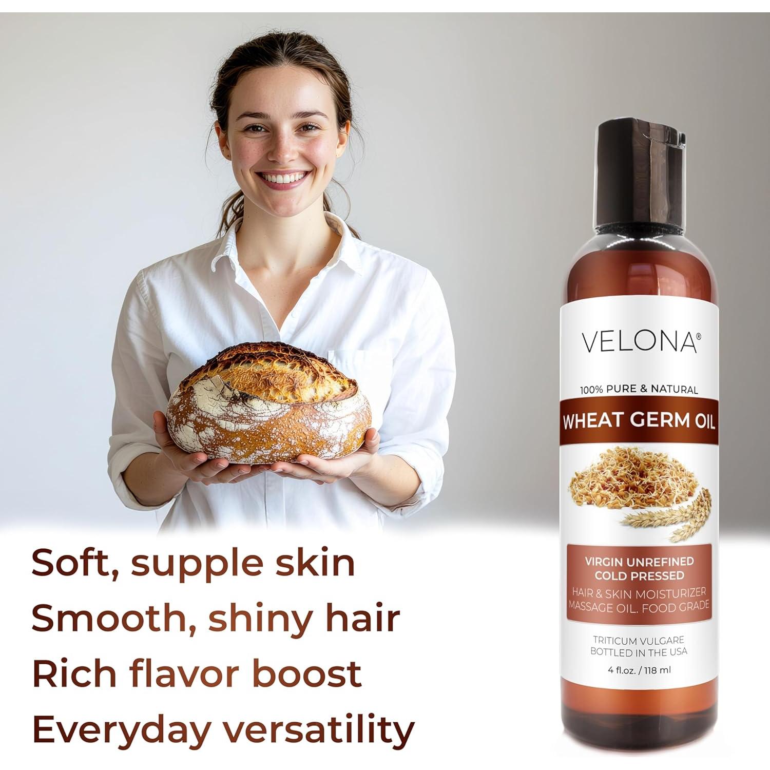 Aceite de Germen de Trigo Velona 118 ml 100% Puro y Natural