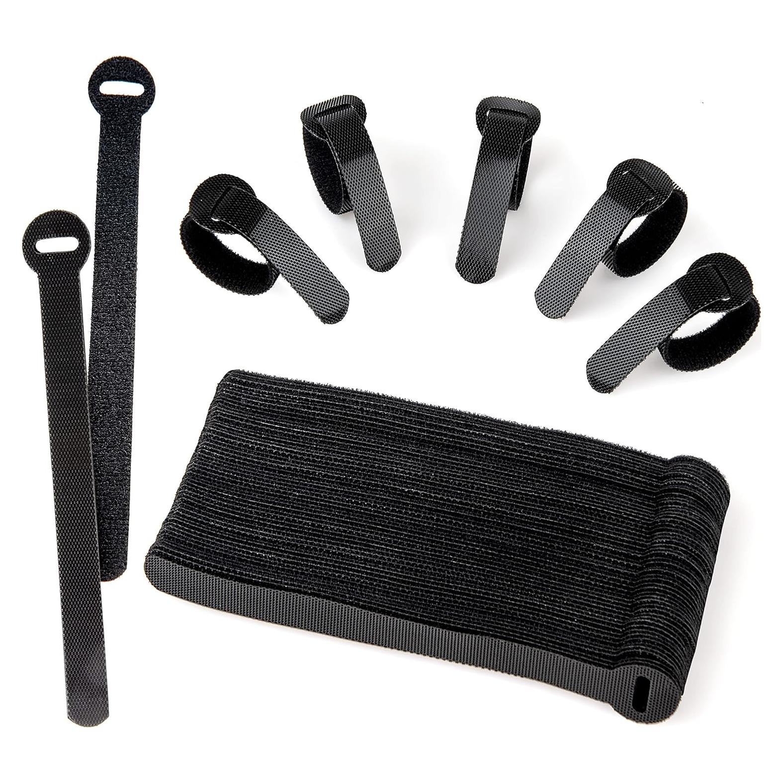 60 Sujetadores de Cable ARMIZ 15 cm Reutilizables Negros