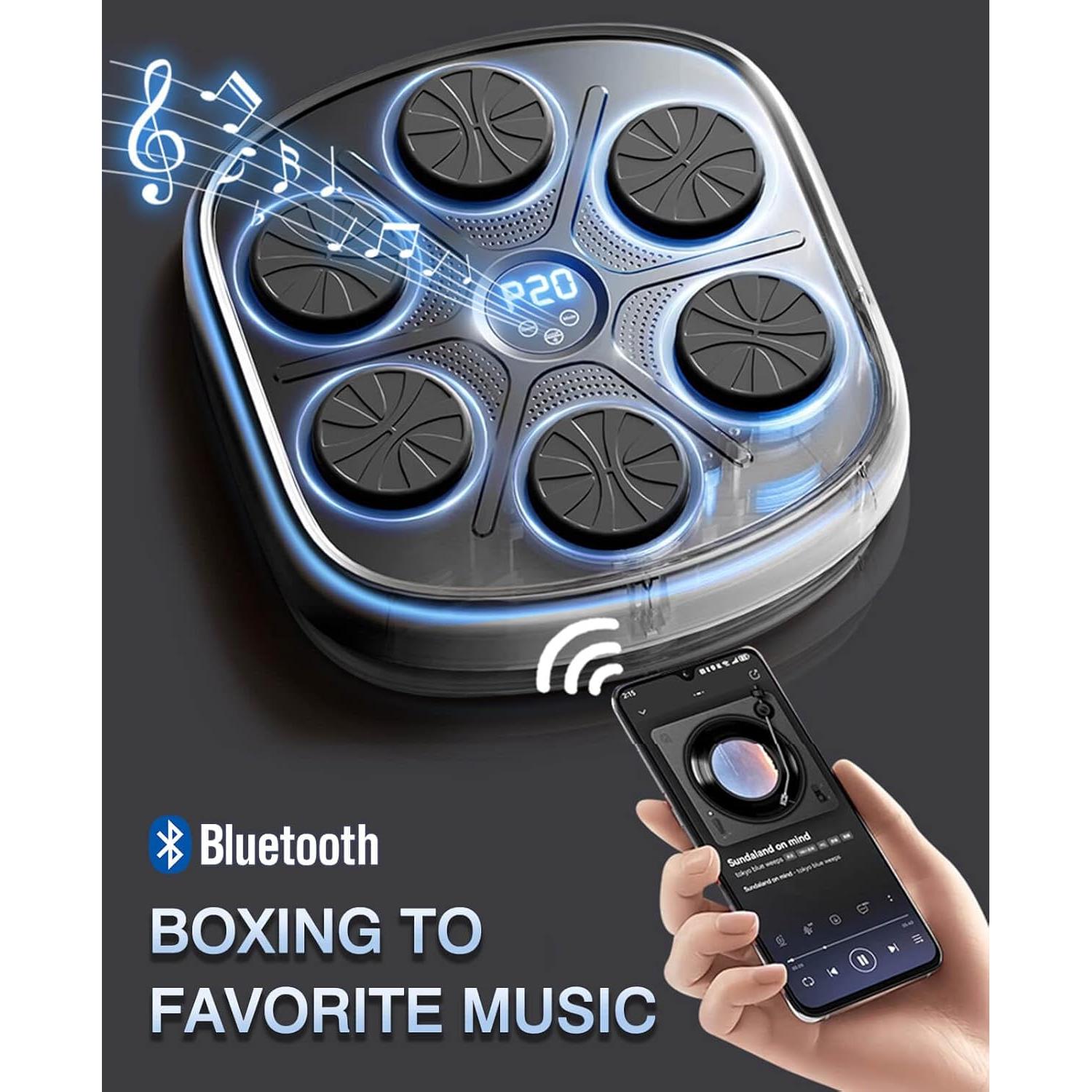 Máquina de Boxeo Musical ROIPXM con Guantes y Bluetooth