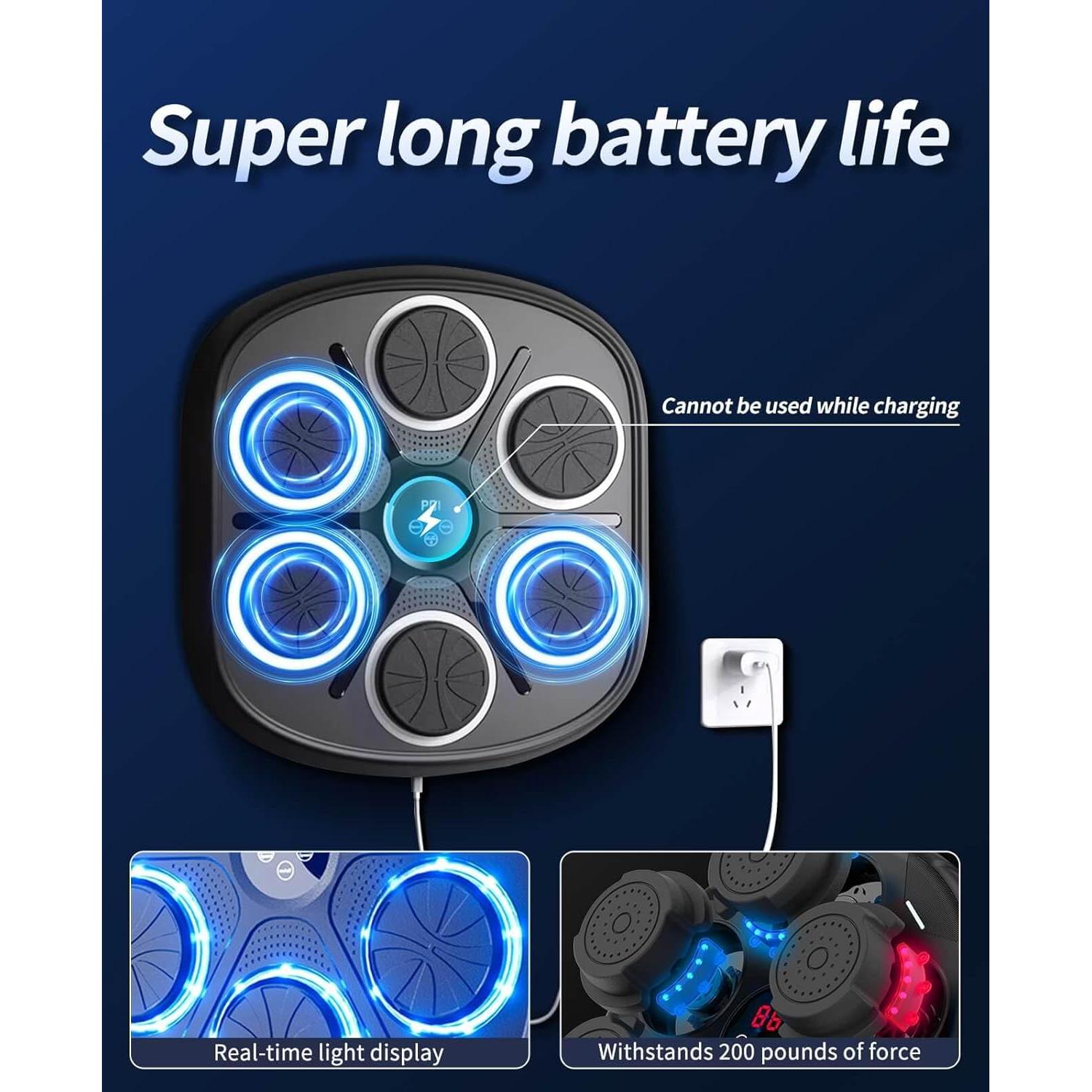 Máquina de Boxeo Musical ROIPXM con Guantes y Bluetooth