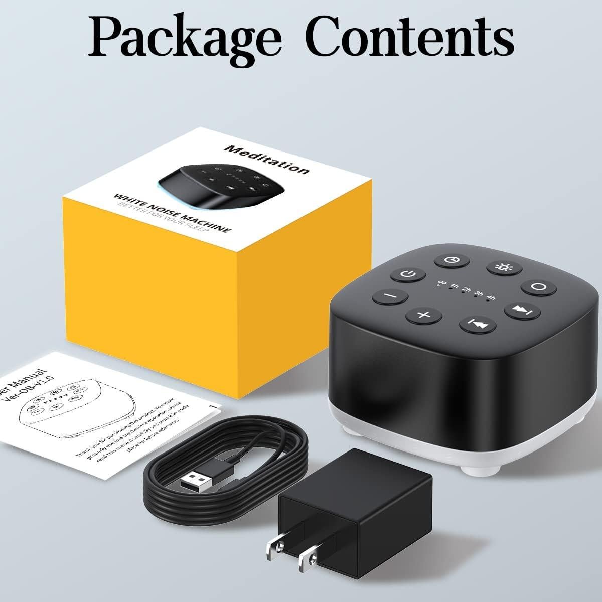 Máquina de Ruido Blanco Meditation 30 Sonidos 32 Niveles Volumen