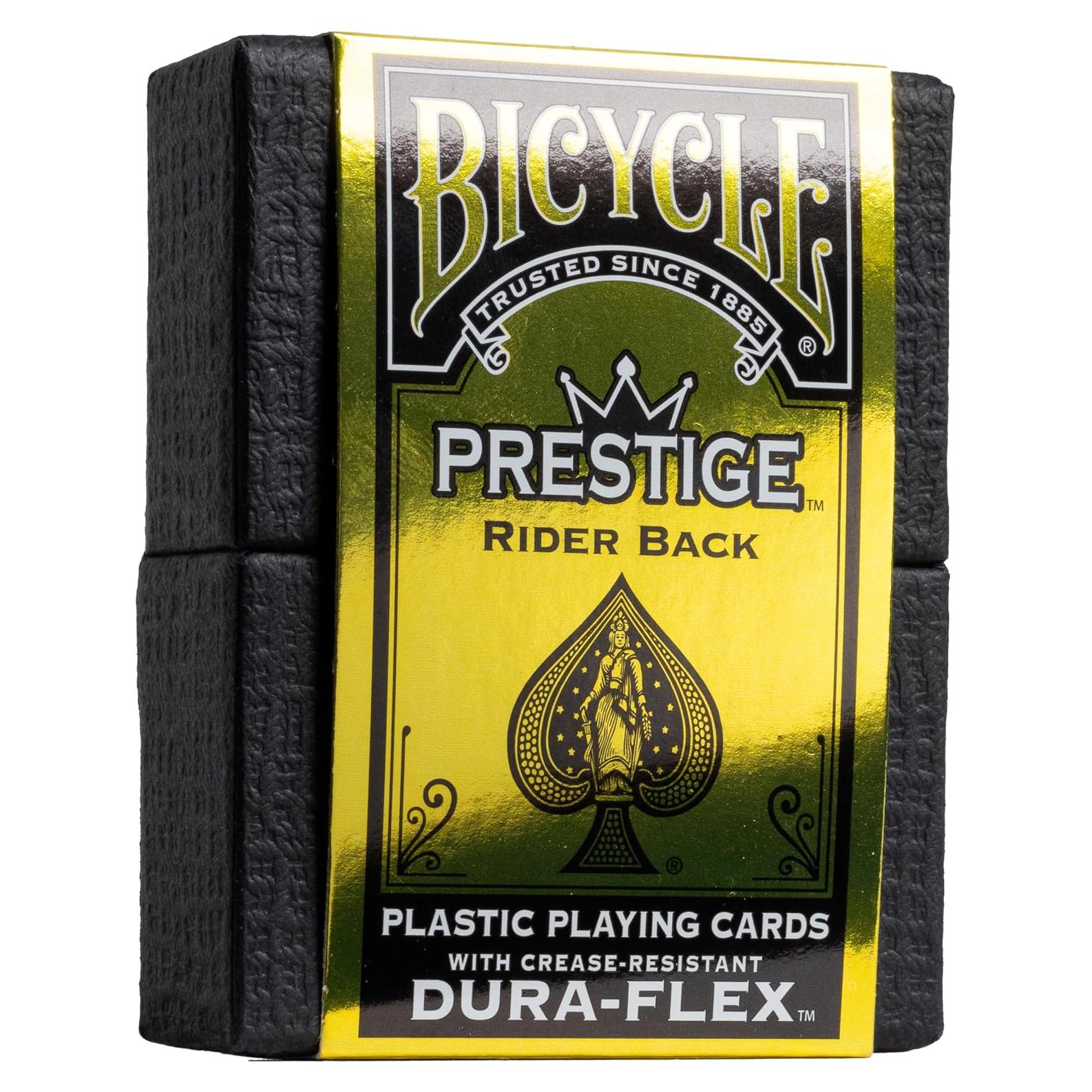 Cartas de Juego Impermeables Bicycle Prestige Negras - 1 Baraja