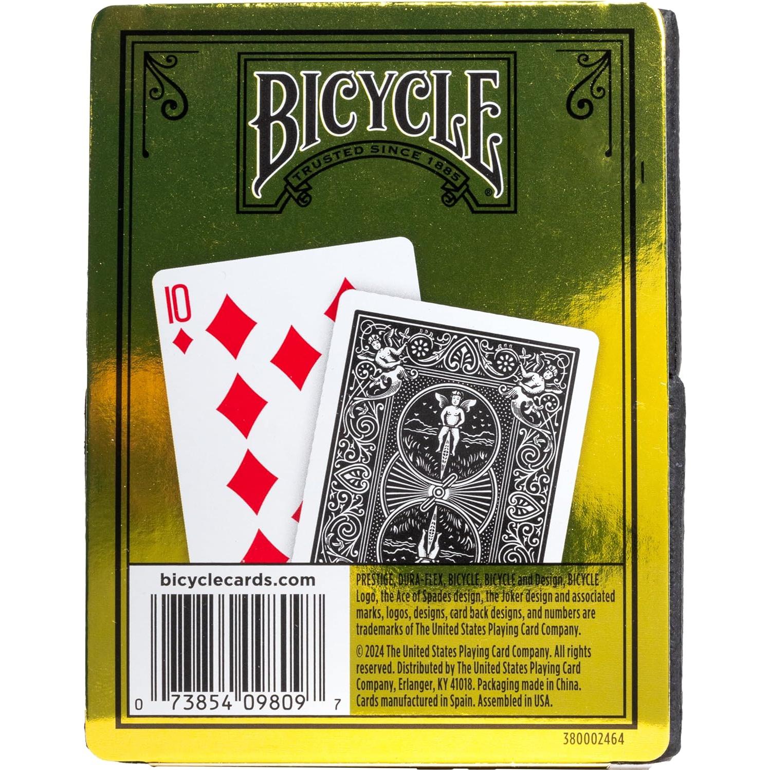 Cartas de Juego Impermeables Bicycle Prestige Negras - 1 Baraja