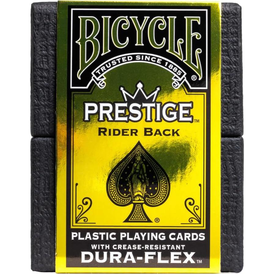 Cartas de Juego Impermeables Bicycle Prestige Negras - 1 Baraja