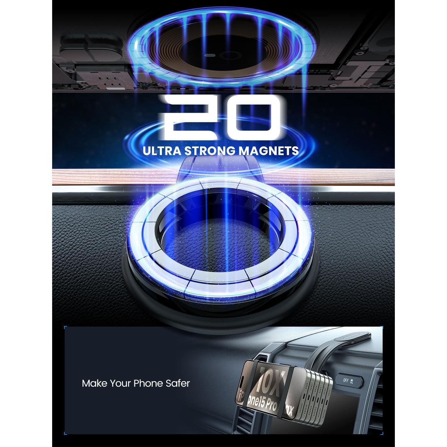 Soporte para coche MagSafe eSamcore 2024, brazo flexible