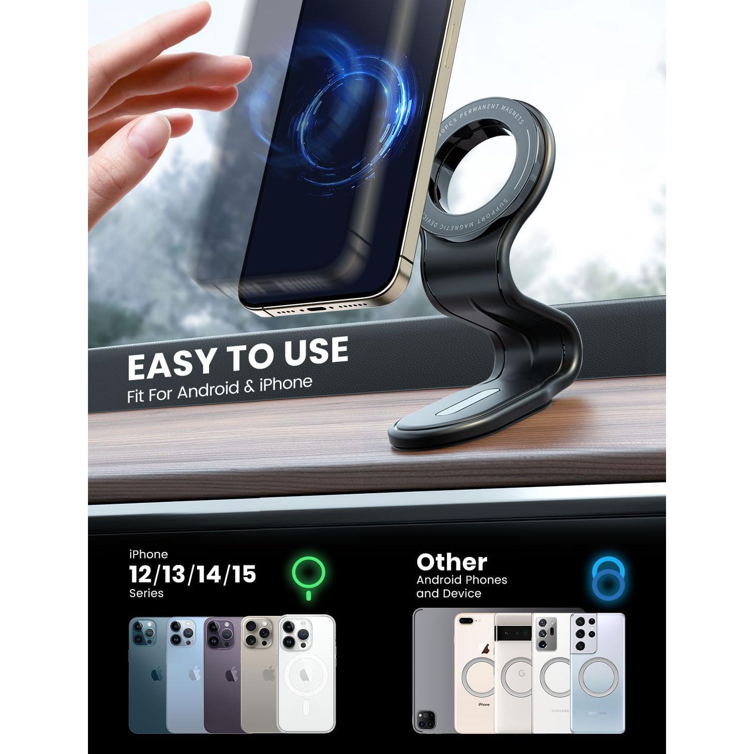 Soporte para coche MagSafe eSamcore 2024, brazo flexible