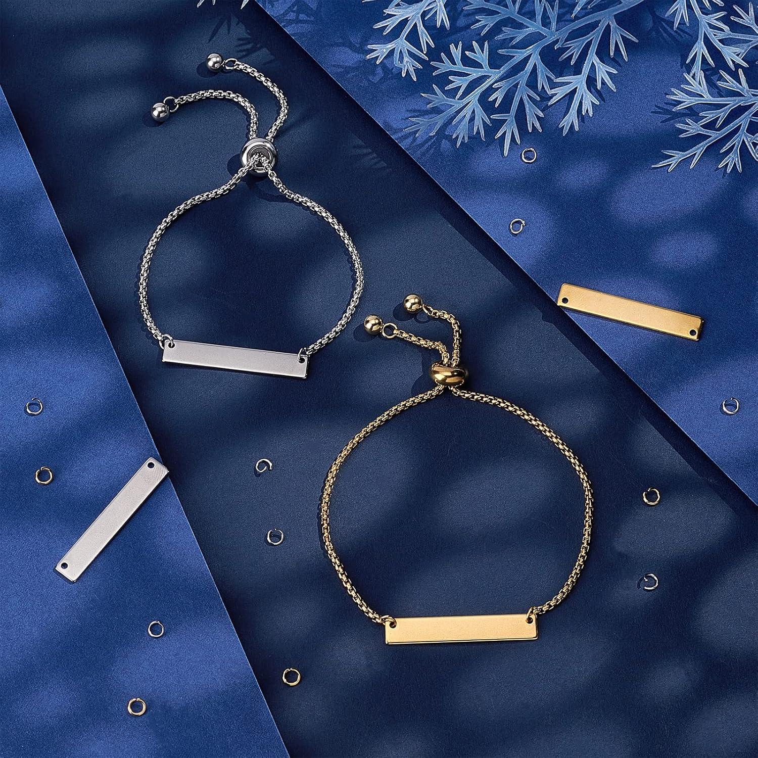 Kit DIY Pulseras Grabables UNICRAFTALE 8 Piezas 24cm Acero Inoxidable