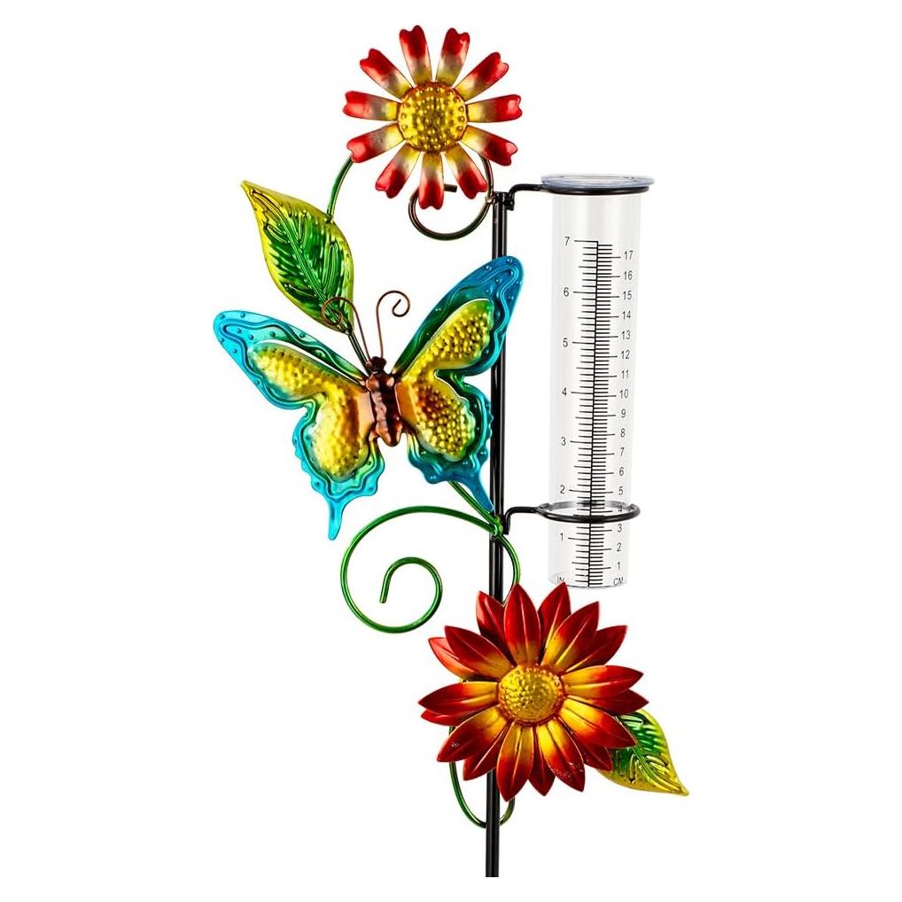 Pluviómetro de Mariposa Viterlight 17.78 cm Decorativo Jardín