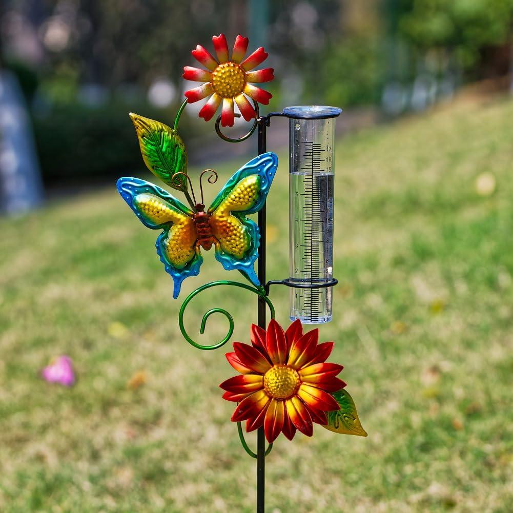 Pluviómetro de Mariposa Viterlight 17.78 cm Decorativo Jardín