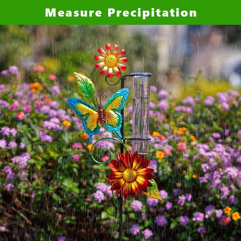 Pluviómetro de Mariposa Viterlight 17.78 cm Decorativo Jardín
