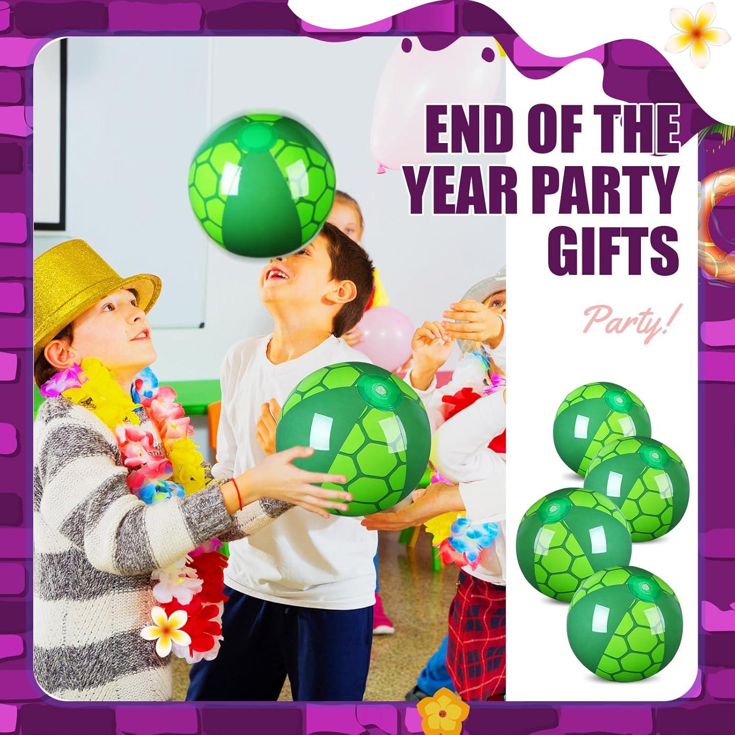 Pelotas de Playa Temáticas Leyndo 12 Piezas Tortuga Verde 20 cm