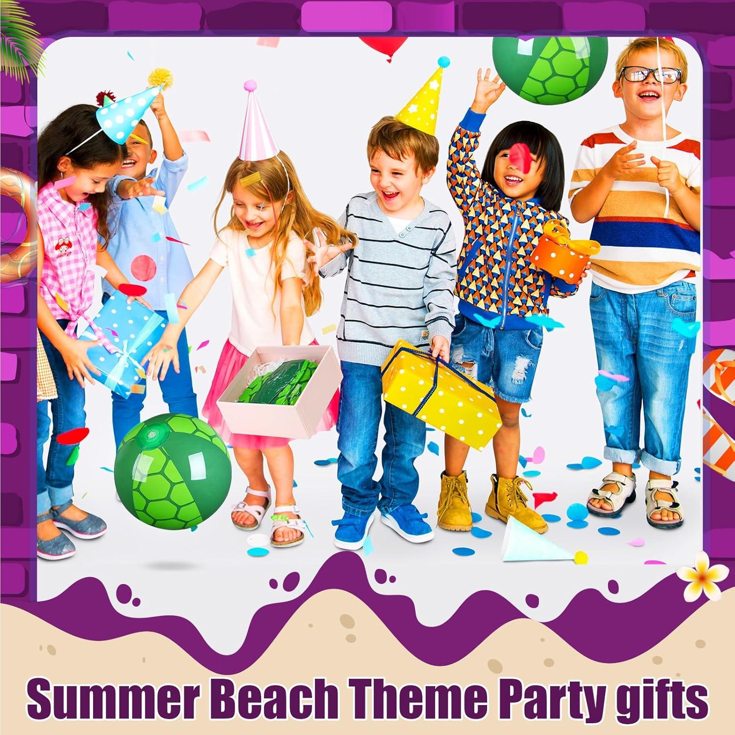 Pelotas de Playa Temáticas Leyndo 12 Piezas Tortuga Verde 20 cm