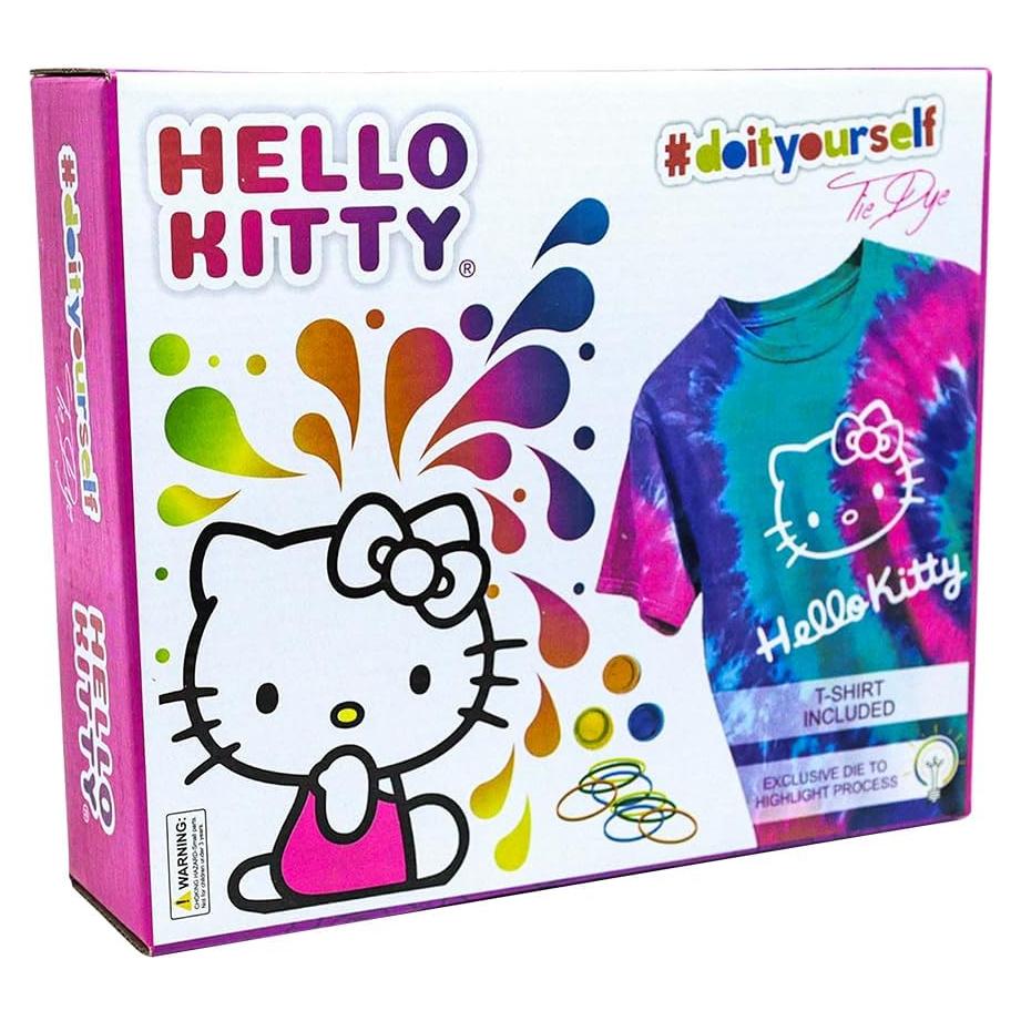 Set de Tie Dye Hello Kitty - Camiseta S + Pinturas y Accesorios