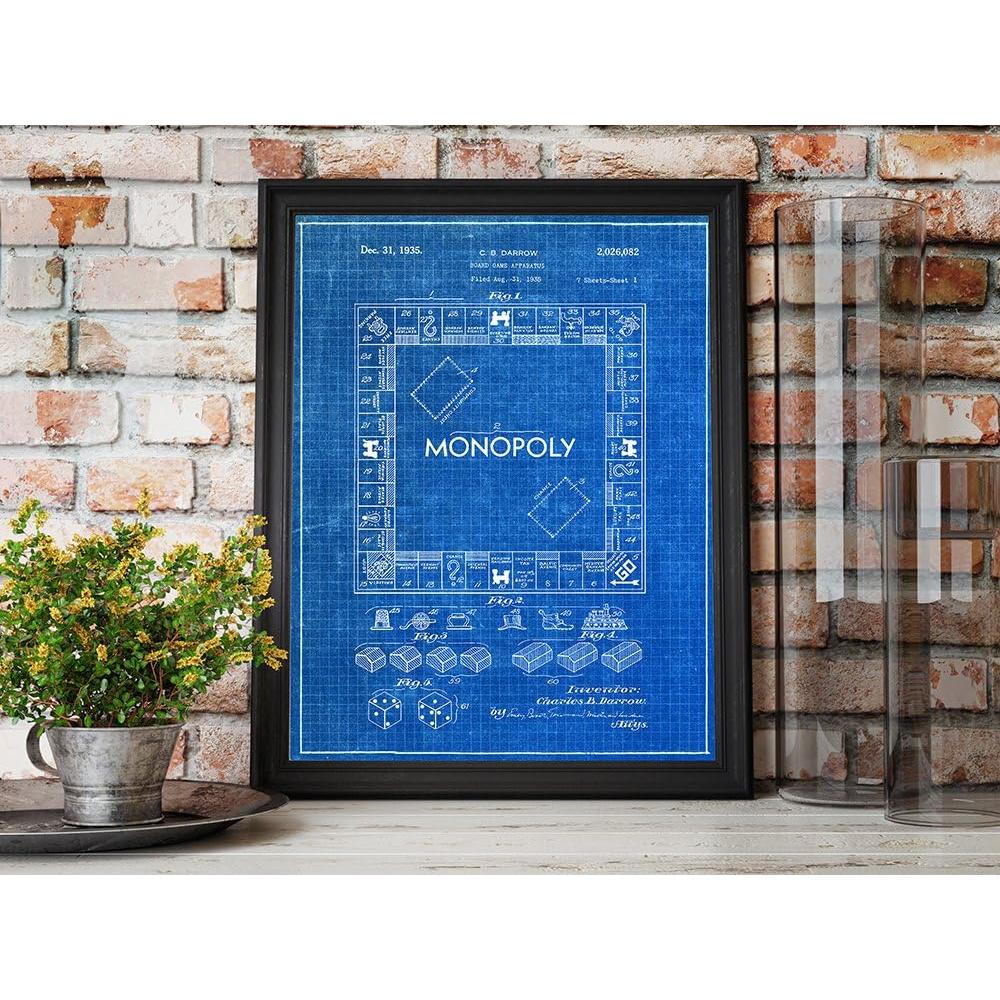 Impresión de Arte de Patente Monopoly 1935 - 28x36 cm