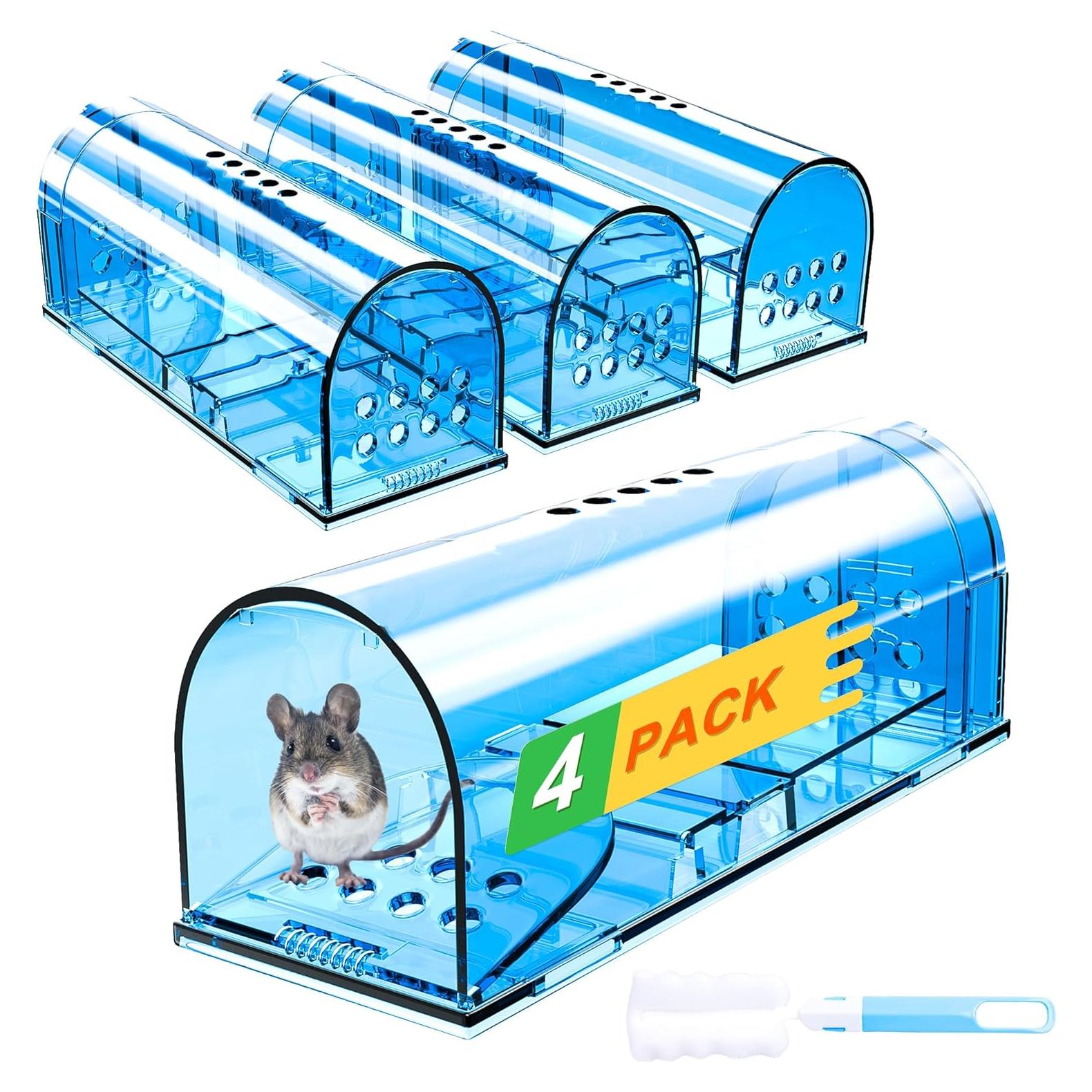 Trampas Humanas para Ratones Wanqueen 4 Pcs Reutilizables