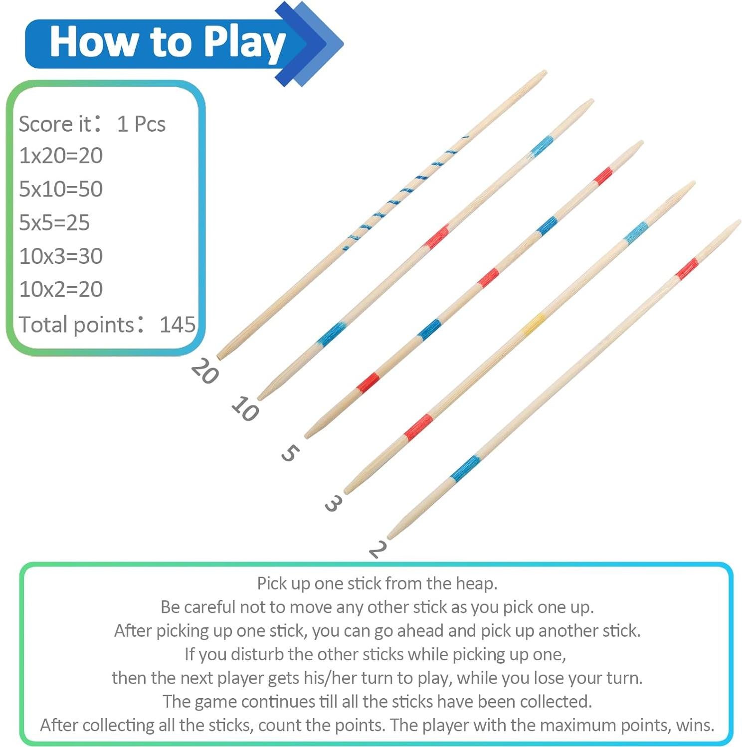 Juego de Palitos de Recoger HuangQiao - 93 Piezas con Caja