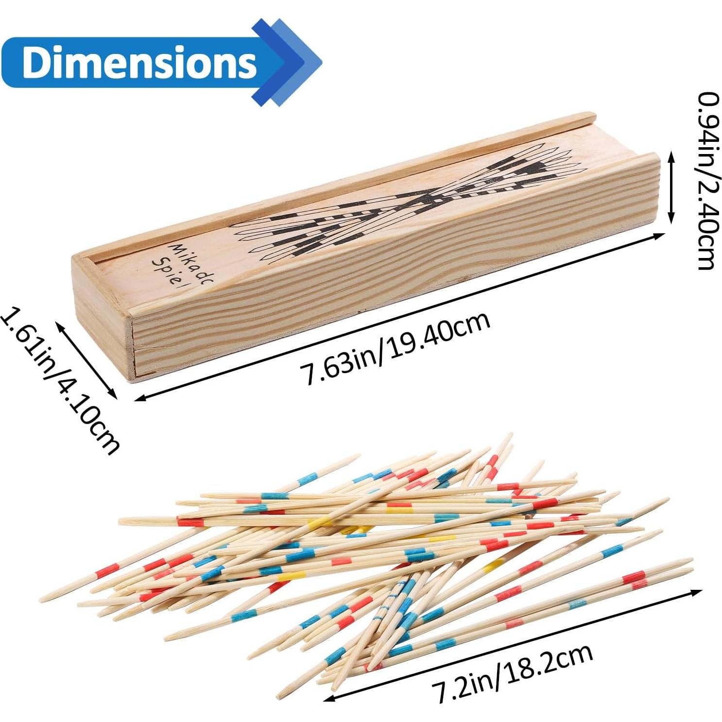 Juego de Palitos de Recoger HuangQiao - 93 Piezas con Caja
