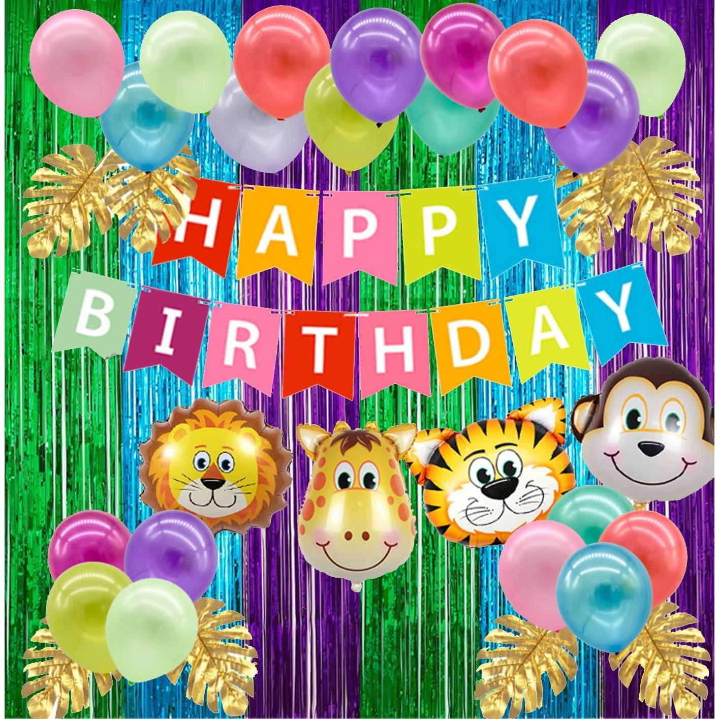 Paquete de 2 Cortinas de Papel Metalizado Verde Azul Púrpura 200x300cm