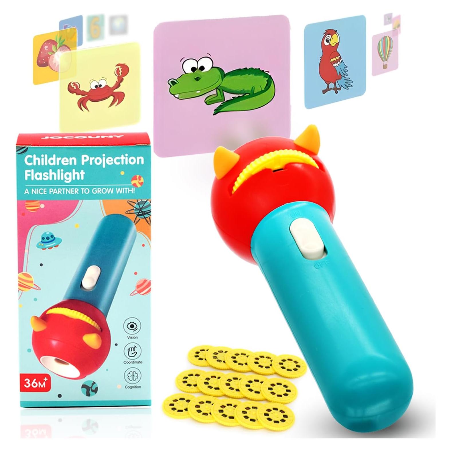 Linterna Proyectora JOCOUNY para Niños - 15 Discos y 120 Imágenes