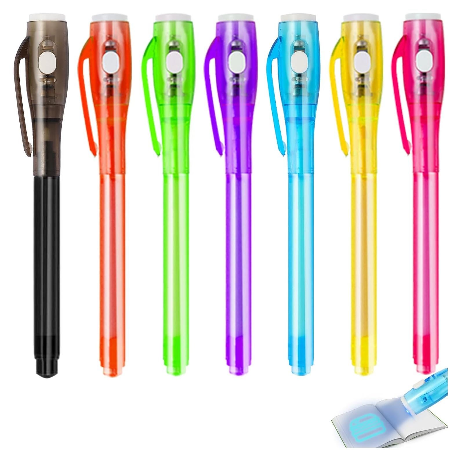 Set de 7 Bolígrafos de Tinta Invisible UV Daemson - 7 Colores