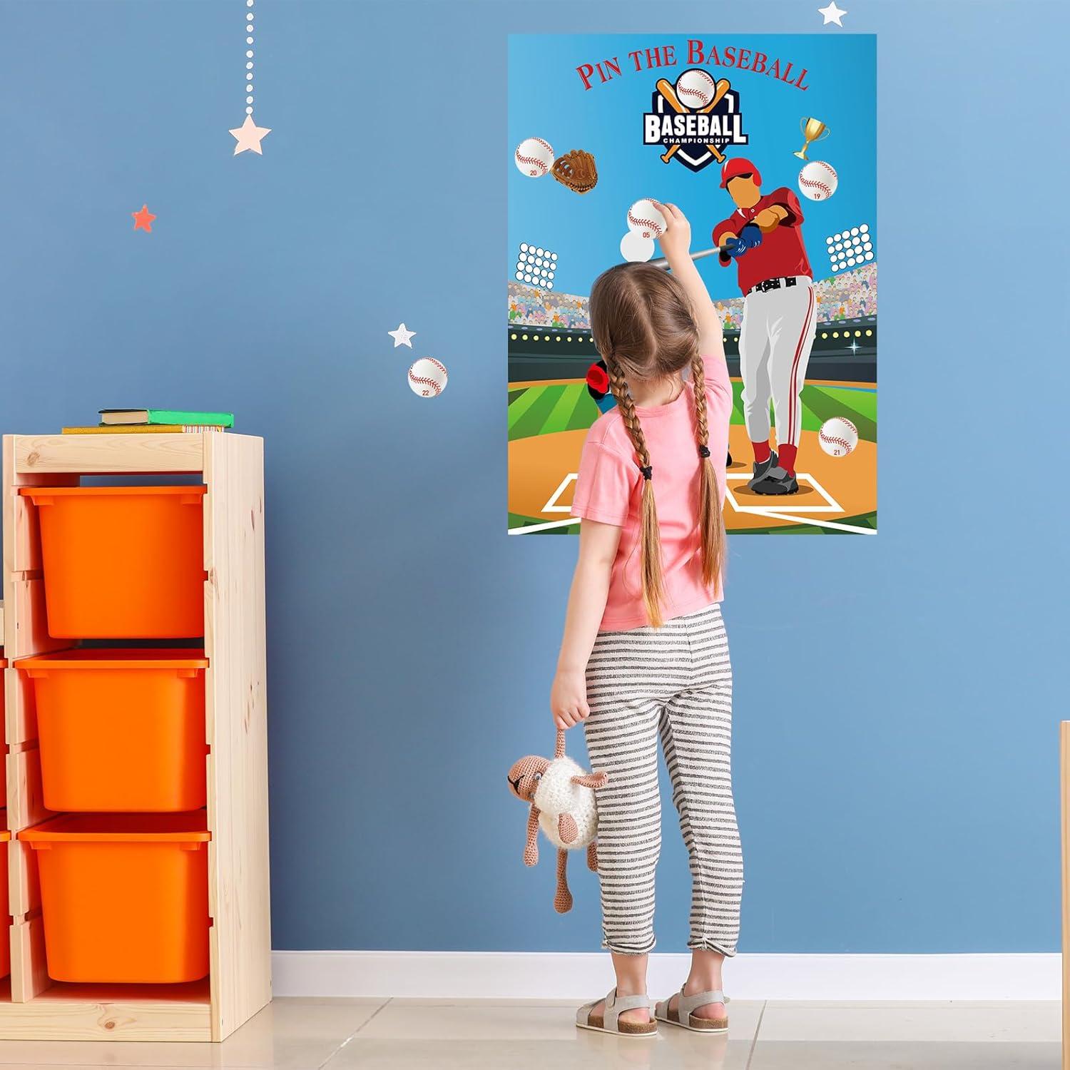 Juego de Fiesta Béisbol PLULON con Póster y Stickers