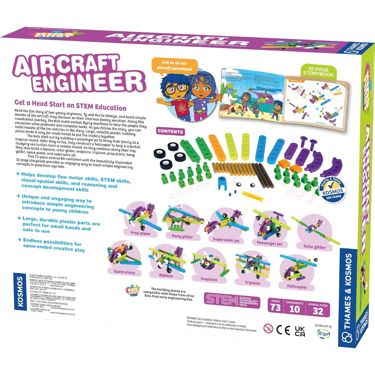 Kit de Ingeniería para Niños Thames & Kosmos - Aeronaves 73 Piezas