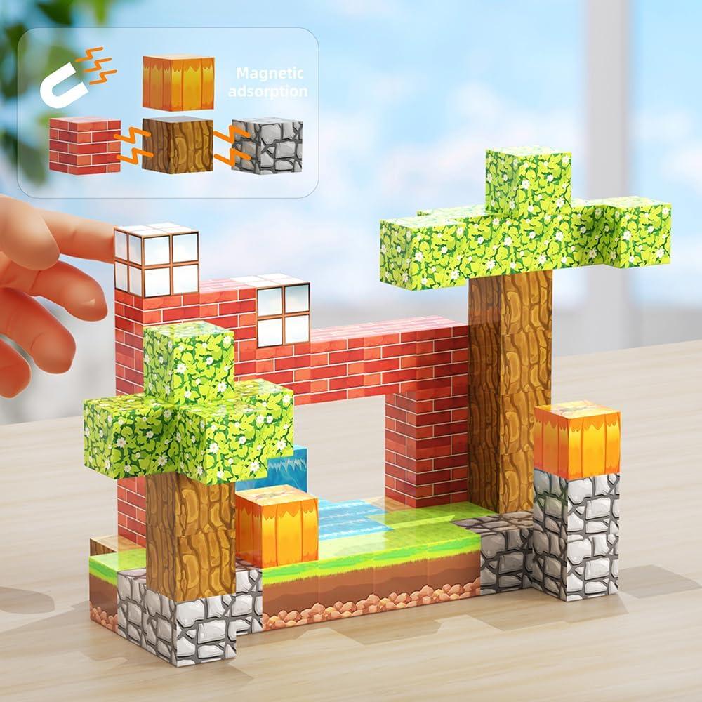 Bloques Magnéticos de Construcción Shantou 63 PCS para Niños