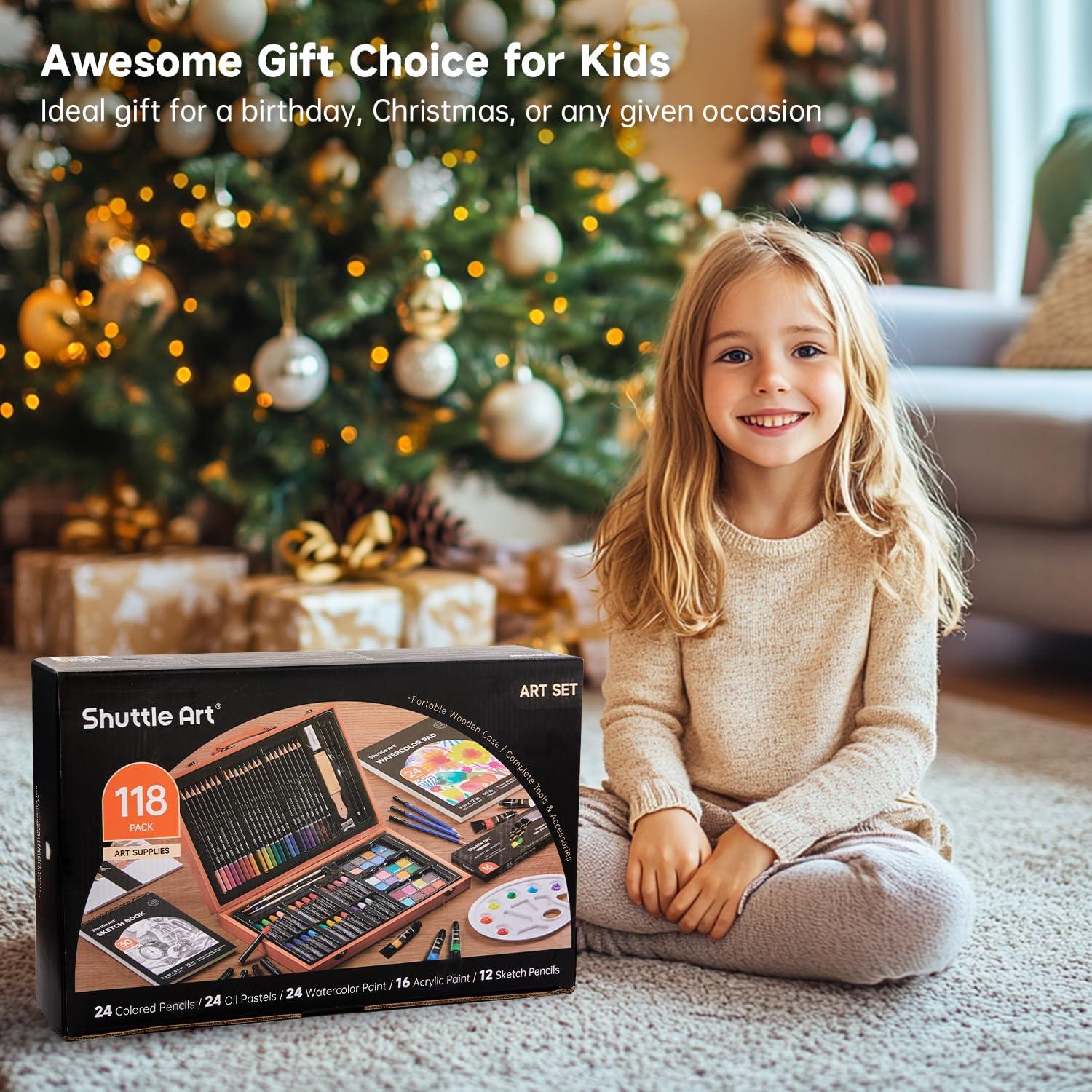 Set de Arte Deluxe Shuttle Art 118 Piezas en Caja de Madera