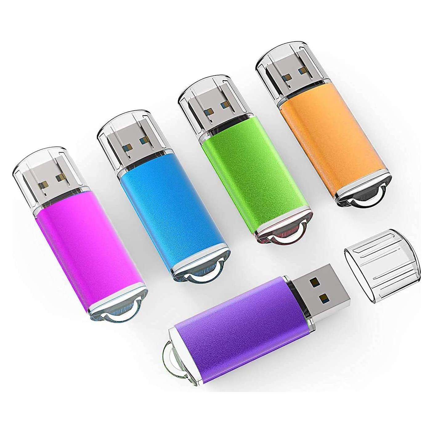 Pendrive USB 2.0 K&ZZ 4GB Multicolor Paquete de 5 Unidades
