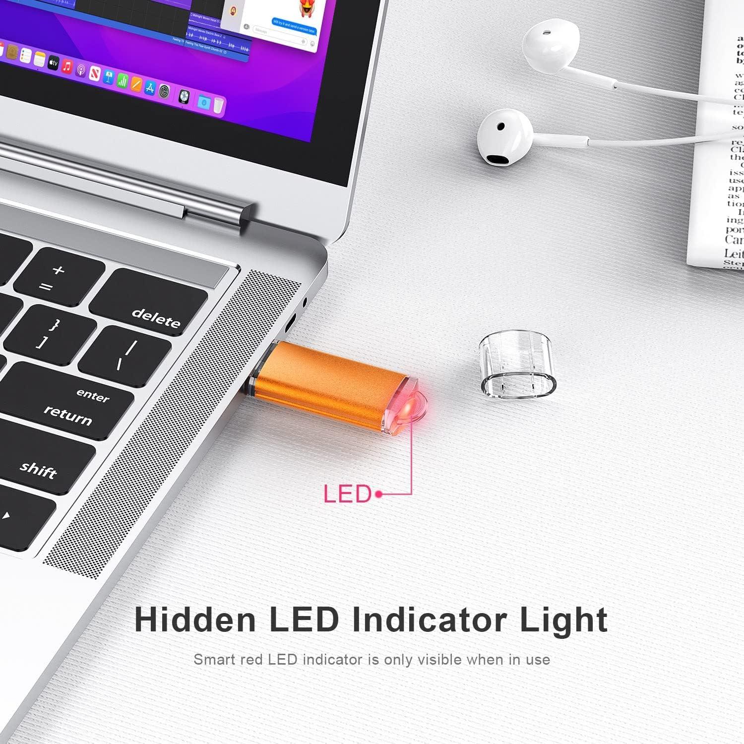 Pendrive USB 2.0 K&ZZ 4GB Multicolor Paquete de 5 Unidades