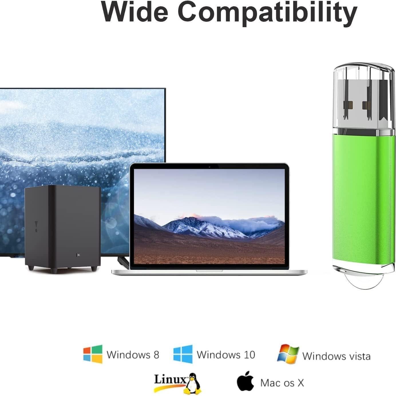 Pendrive USB 2.0 K&ZZ 4GB Multicolor Paquete de 5 Unidades