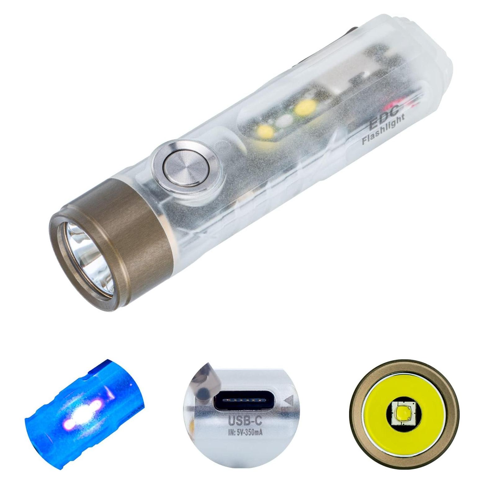 Linterna Recargable RovyVon A7 G4 650 Lúmenes USB C EDC