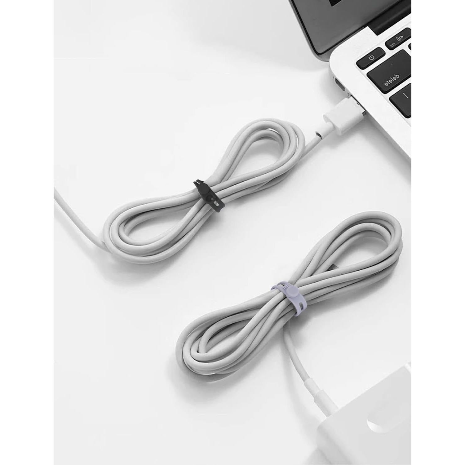 30 Correas de Silicona Reutilizables Viaky para Organizar Cables