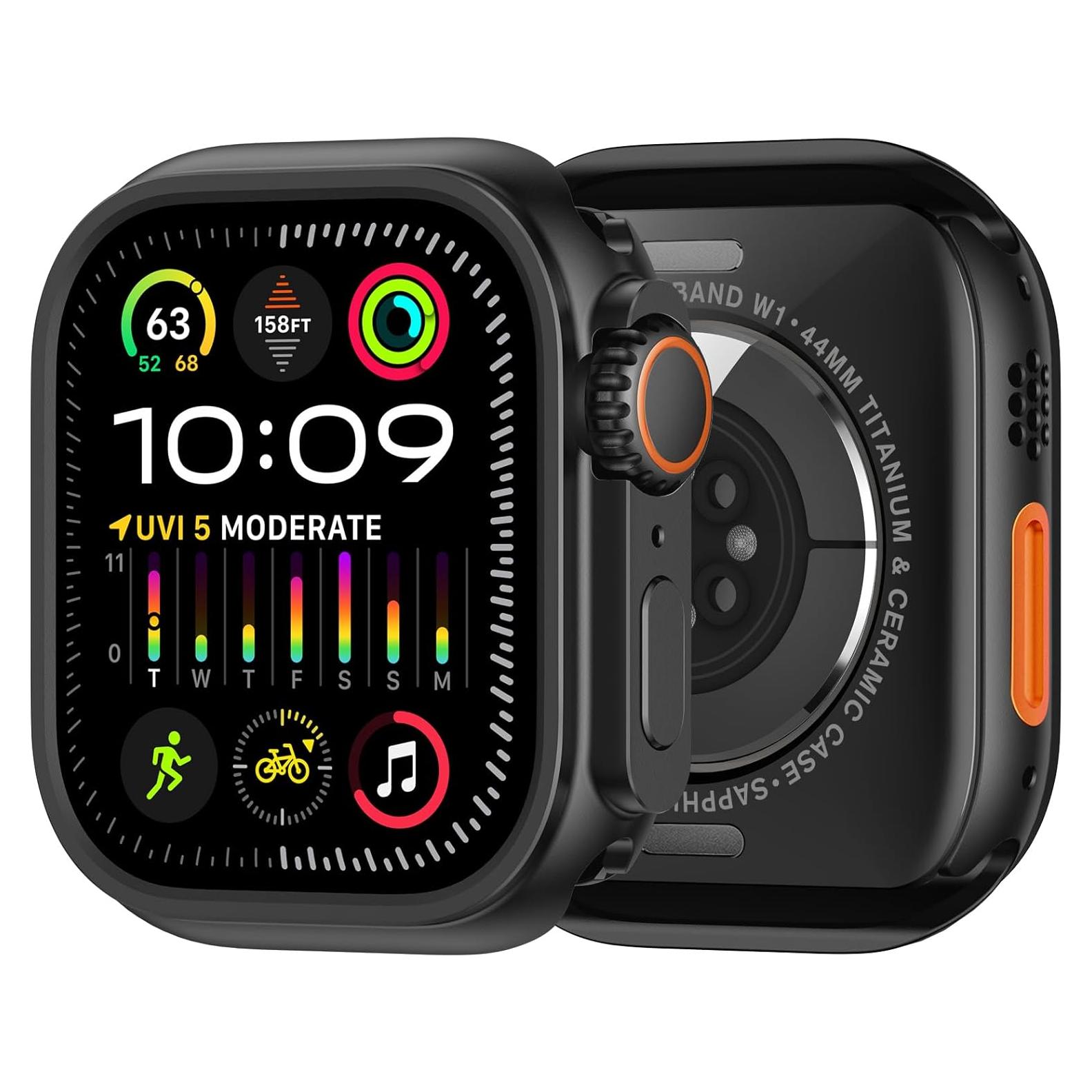 Funda de Metal amBand W1 para Apple Watch 44mm - Negro
