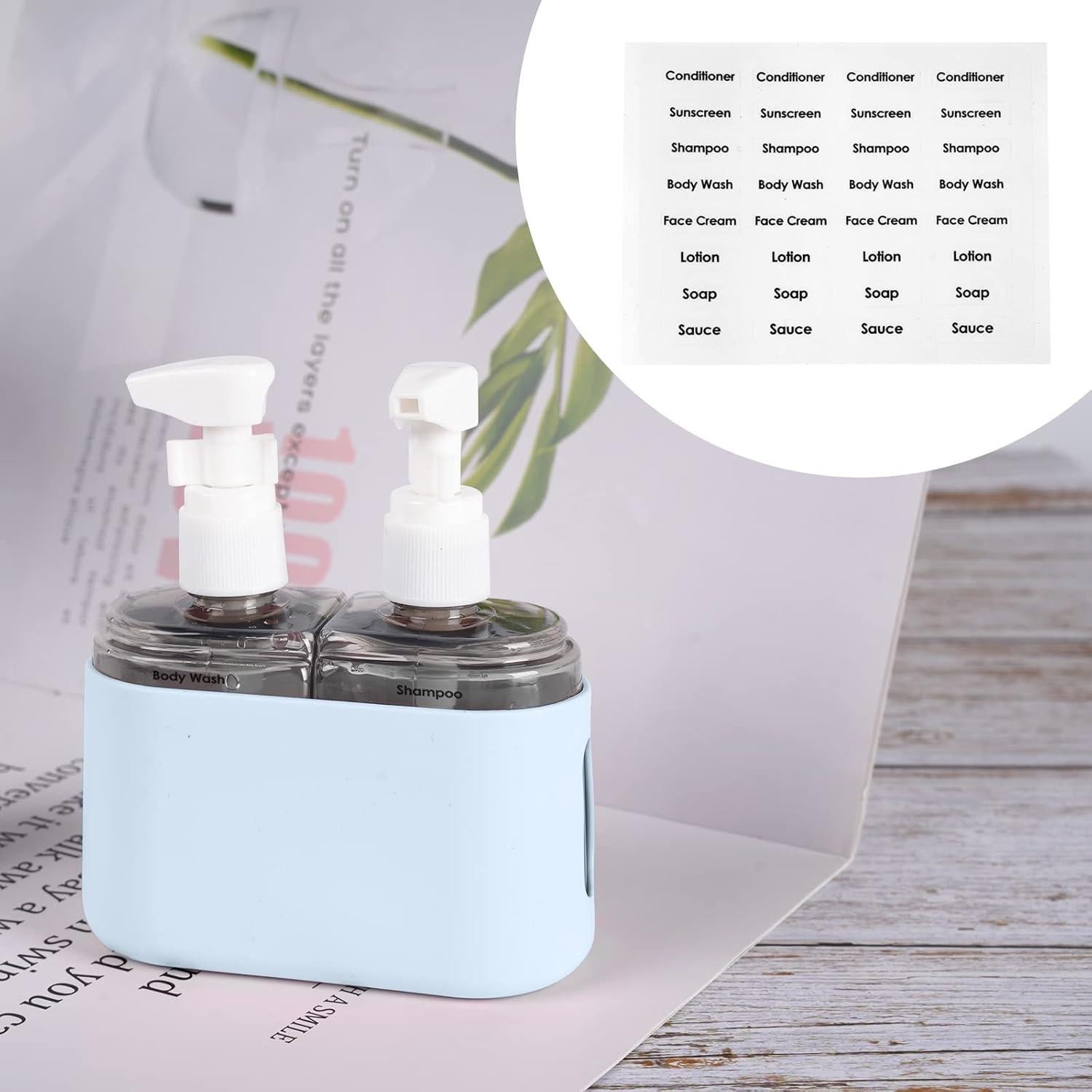 Botellas de viaje Yamadura 100ml para tocador, 6 piezas