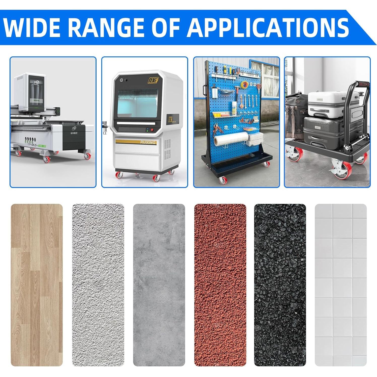 Nefish Juego de 4 Ruedas Giratorias 12.7 cm con Freno 1814 kg