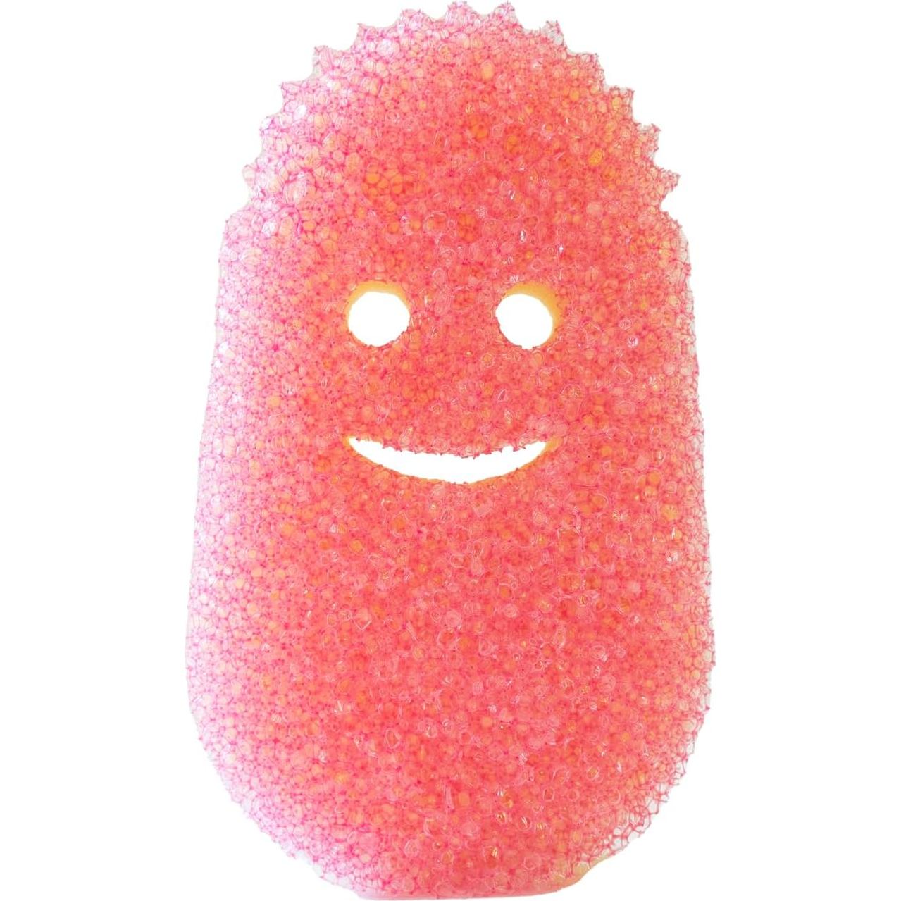 Scrub Daddy Dish Wand Scrubbing Brush Replacement Heads, Soap Dispensing Brushes, Texture Changing Washing Up Sponges, Detachable Dish Daddy Head Sponge Refills, Pink 2 Pack