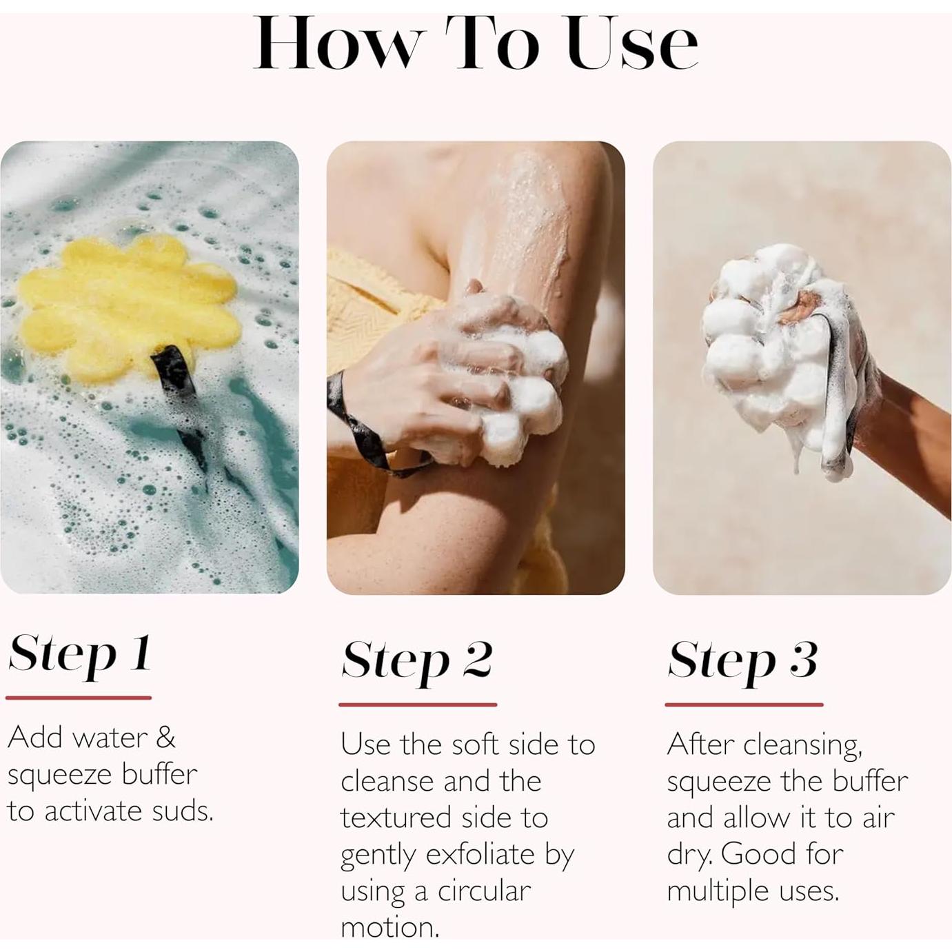 Esponja de Baño Loofah Spongellé con Gel Exfoliante 1 Cuenta