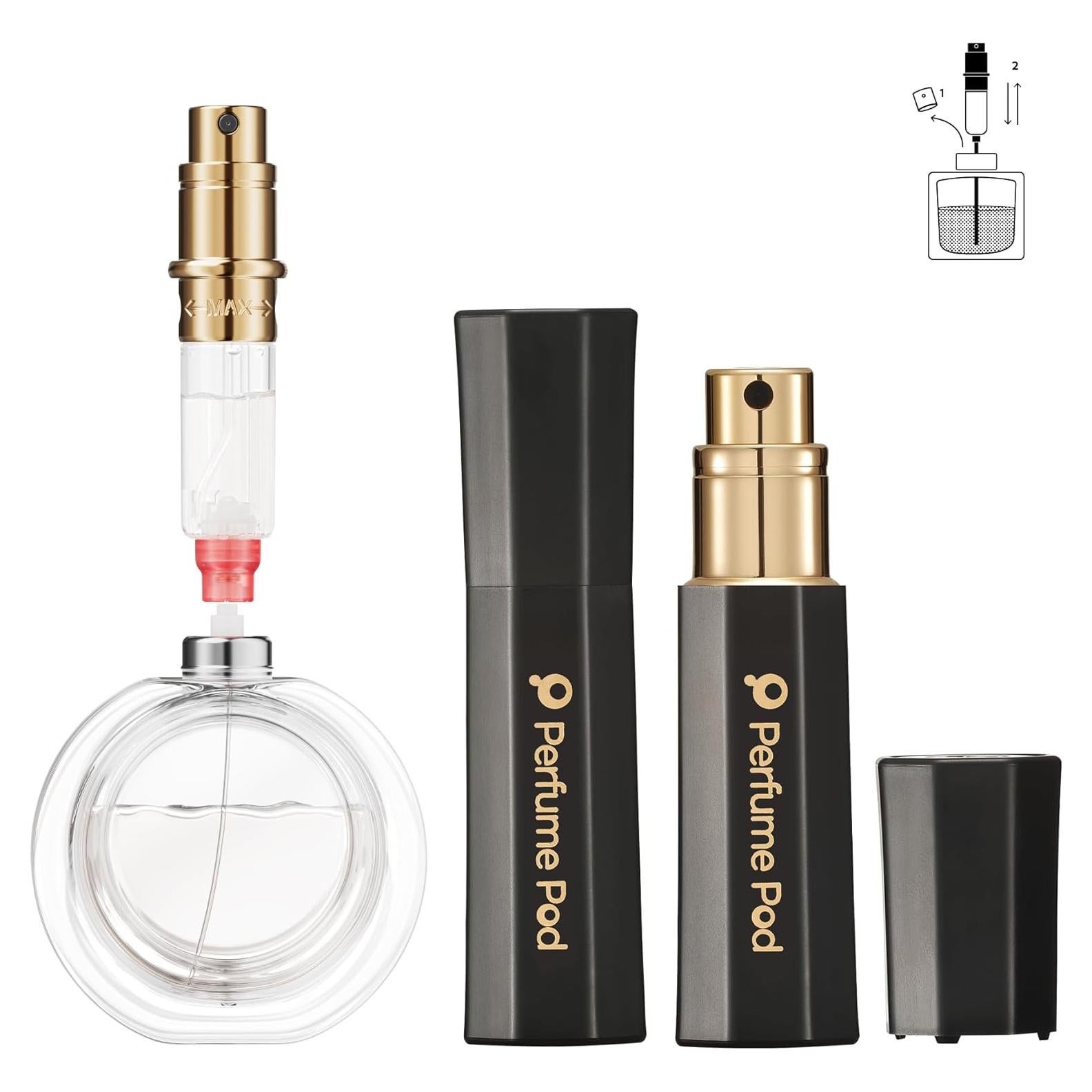 Atomizador de Perfume Recargable Perfume Pod FLORA01 Negro 5ml