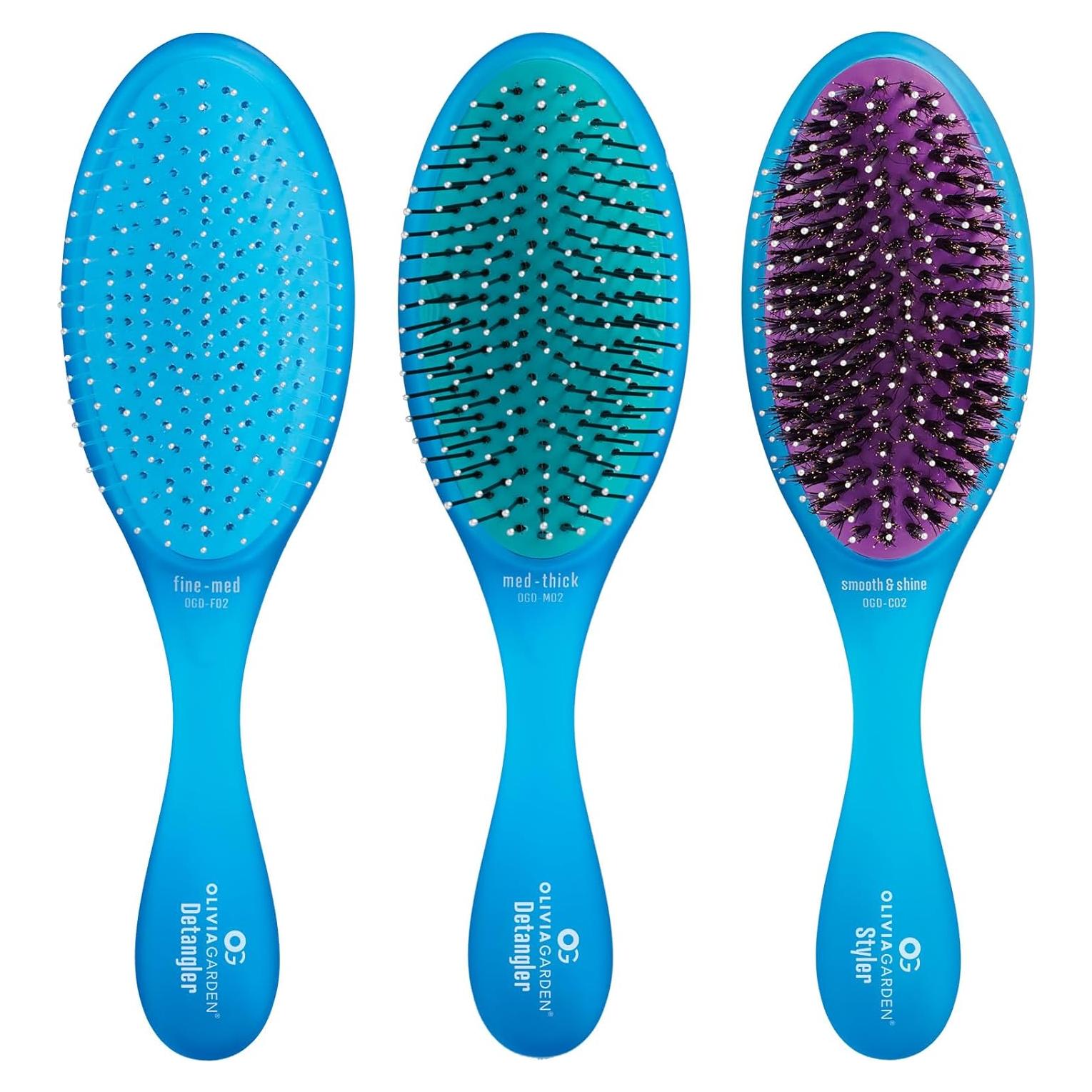 Kit de 3 Cepillos Olivia Garden con Cojín Removible