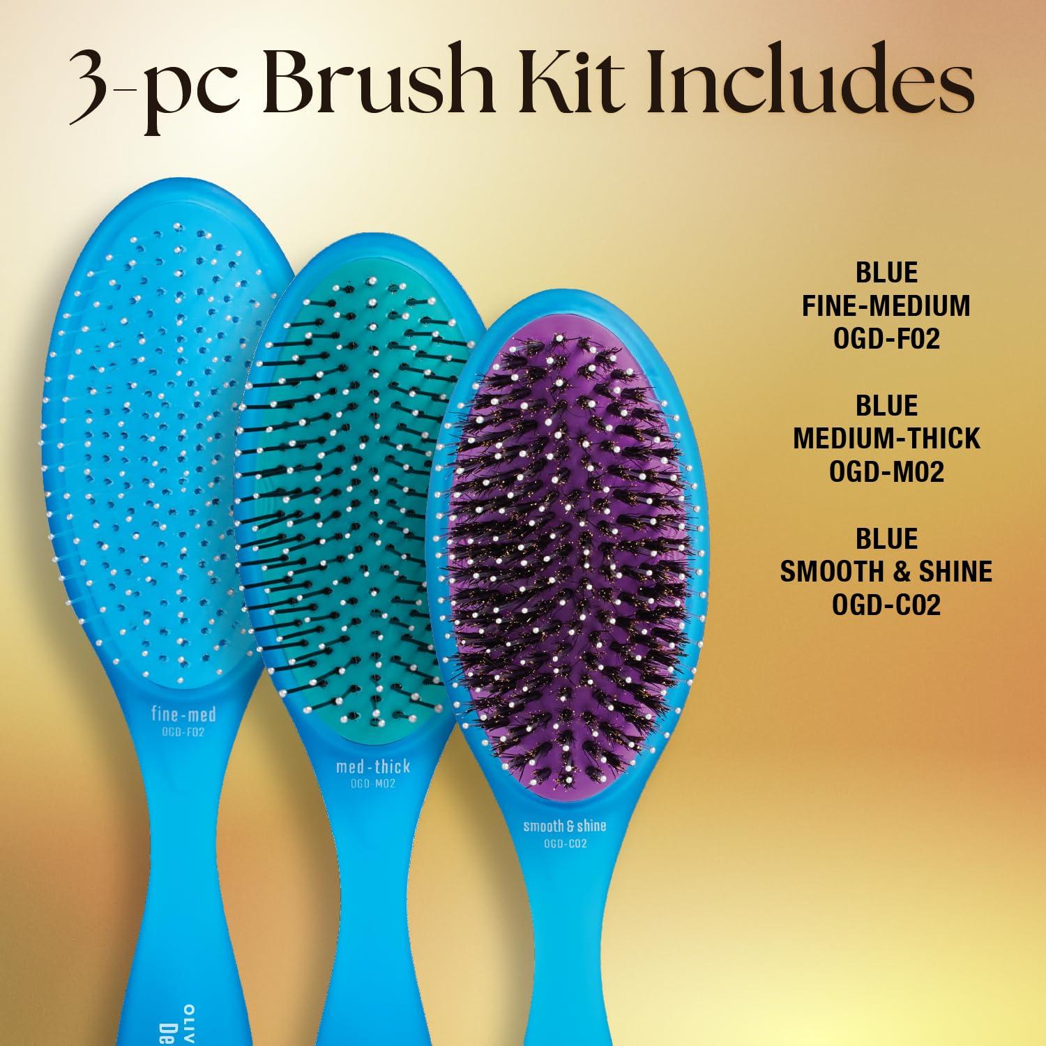 Kit de 3 Cepillos Olivia Garden con Cojín Removible