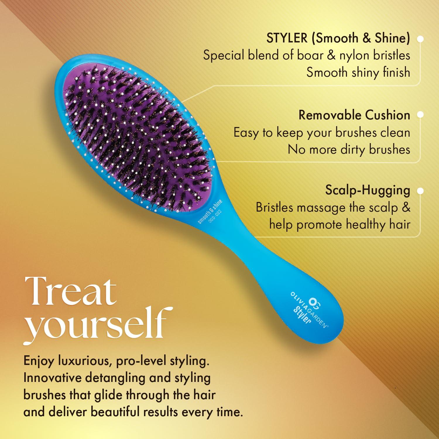 Kit de 3 Cepillos Olivia Garden con Cojín Removible