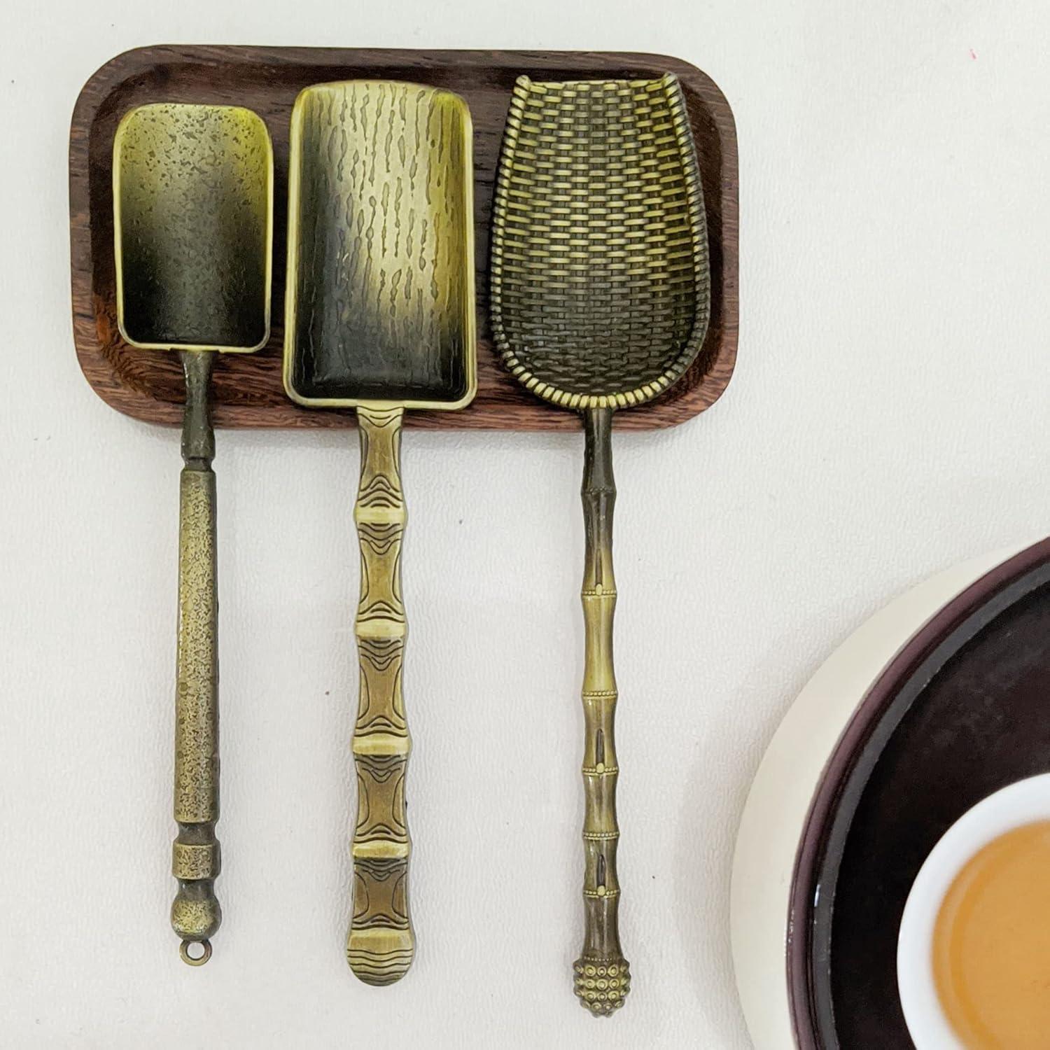 Set de 3 Cucharas de Té Vintage Largas Lxg - Metal Cobre