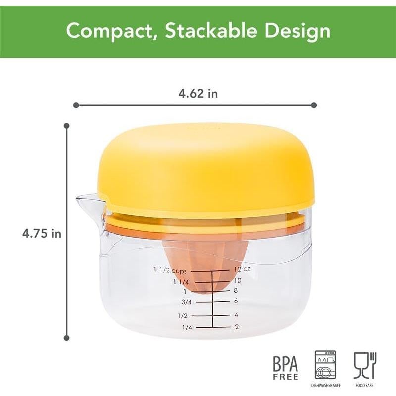 Exprimidor y Rallador de Cítricos Tovolo 3 en 1 Blanco y Amarillo