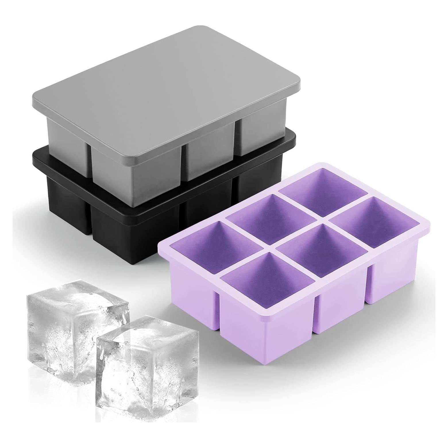 Bandeja de Hielo Grande Nax Caki 3 Pack con Tapa - Silicona