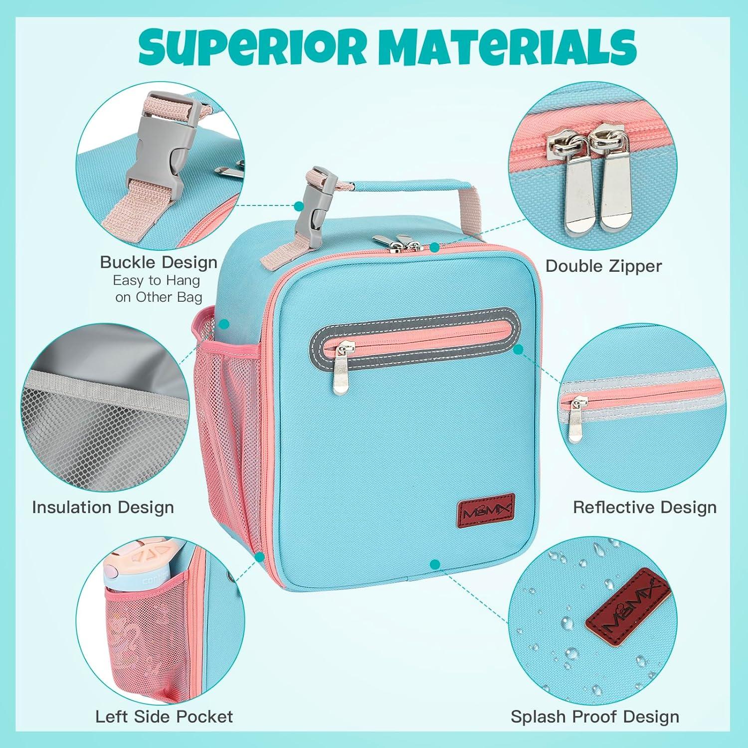 Caja de Almuerzo Bento MaMix Azul Pastel 1300ml 4 Compartimentos